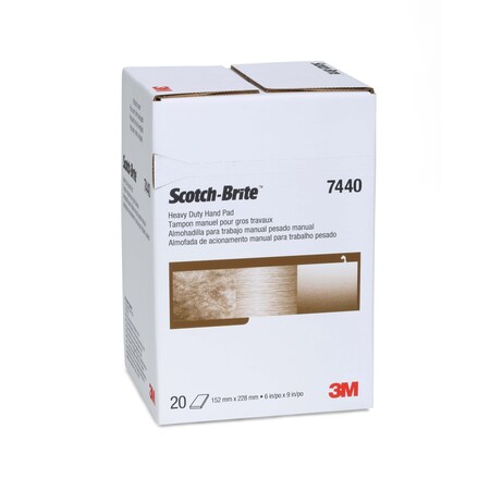 3M Scotch-Brite Heavy Duty Hand Pad 7440, 6 In X 9 In 7100080459